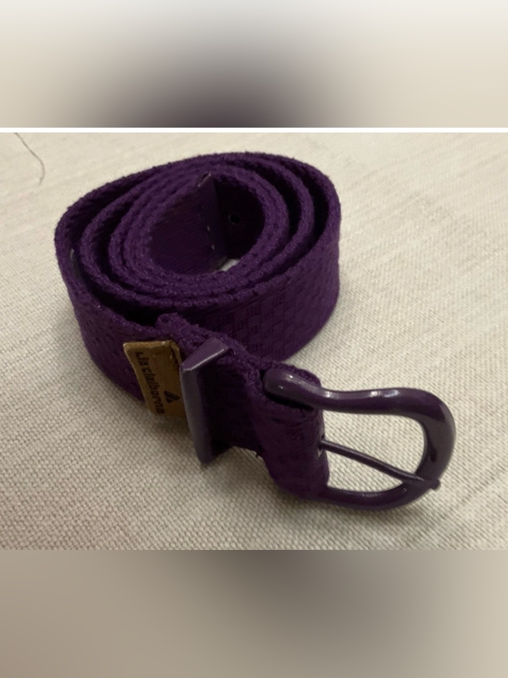 Liz Claiborne Purple Web Belt Purple Women’s Woven Belt